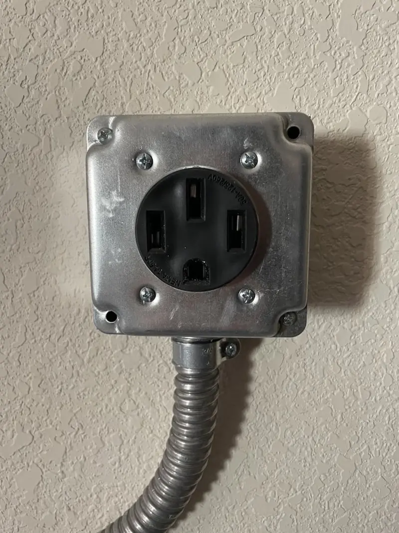 NEMA 14-50 outlet installed for Electrical Panel Upgrade in Fair Oaks Ranch
